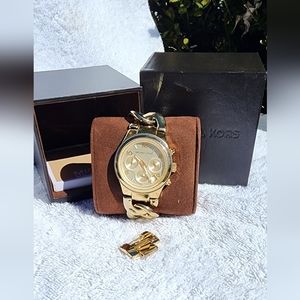 SOLD Michael Kors Gold tone stainless steel watch